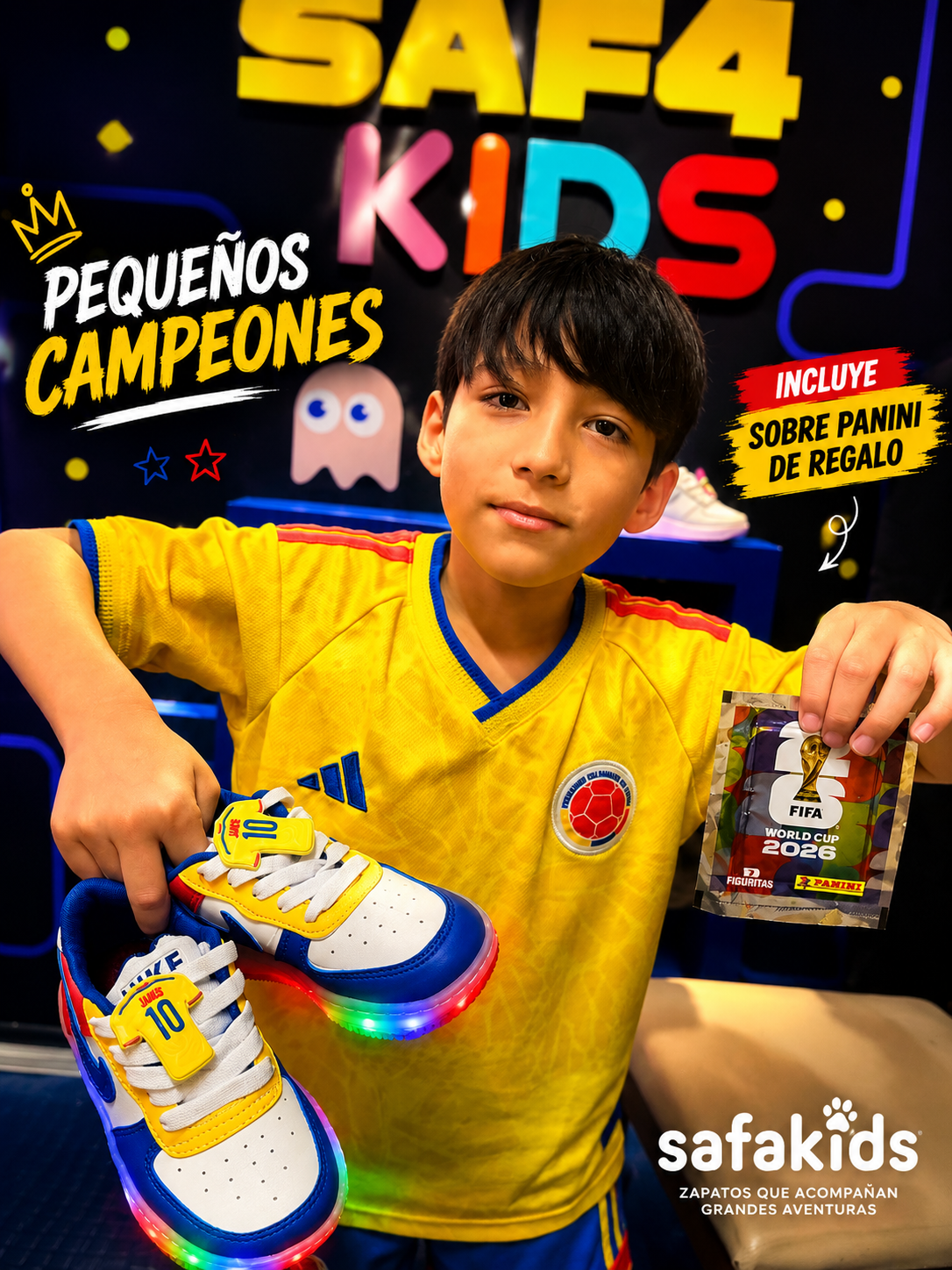 calzado seleccion colombia (pequeños campeones) - safakids