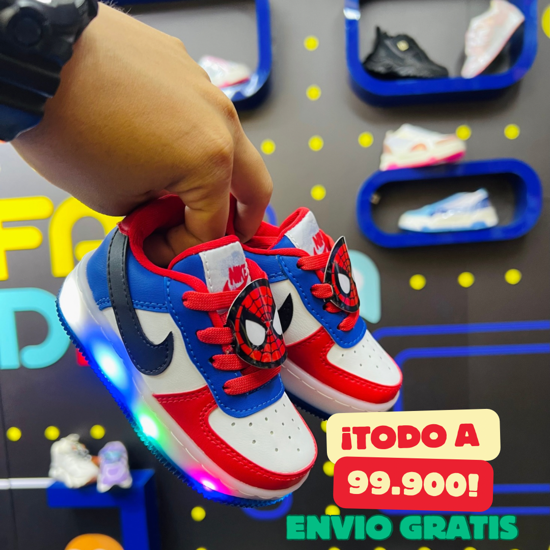 Nik dunk luces(sonic,paw patrol,spiderman)