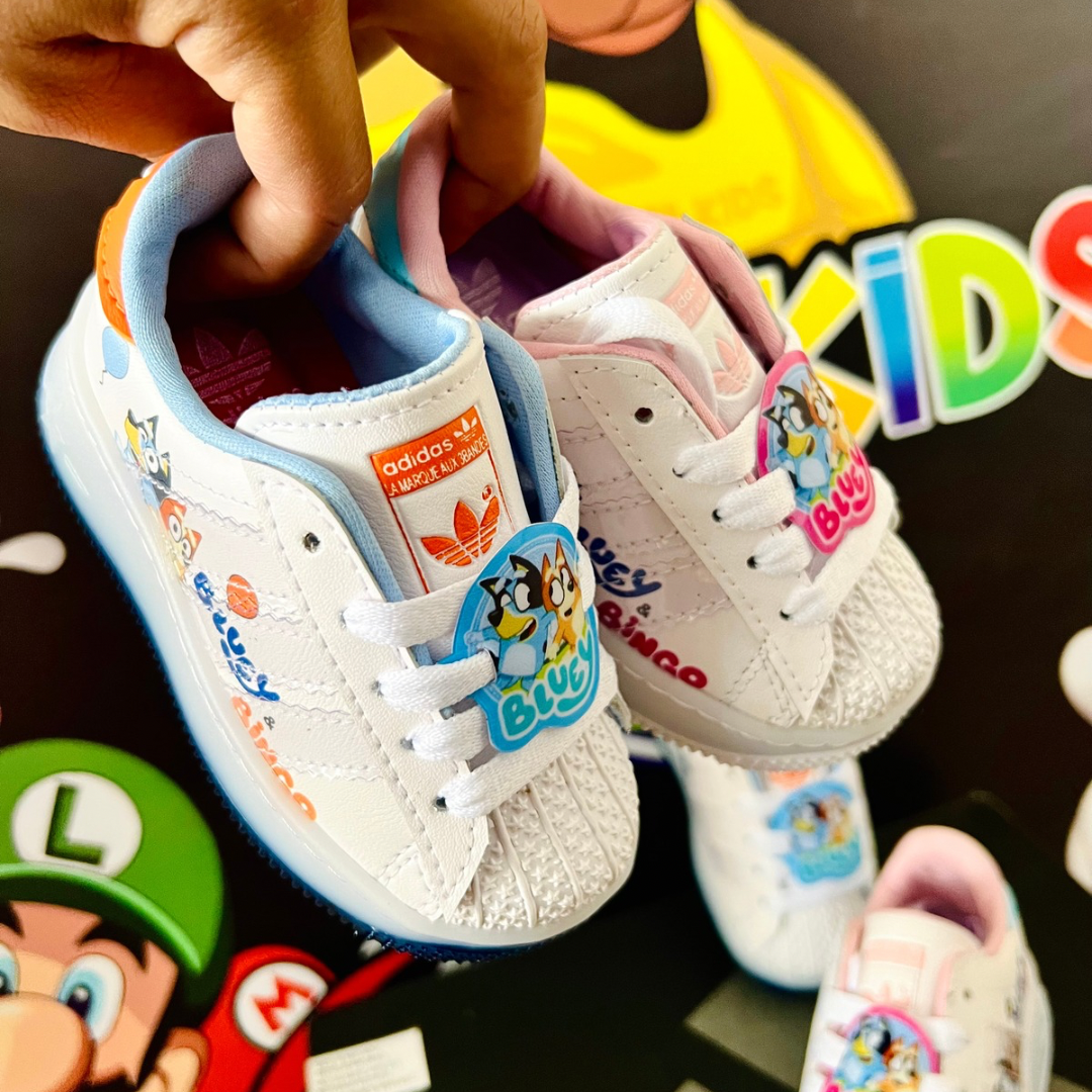 Super star bluey and bingo de luces