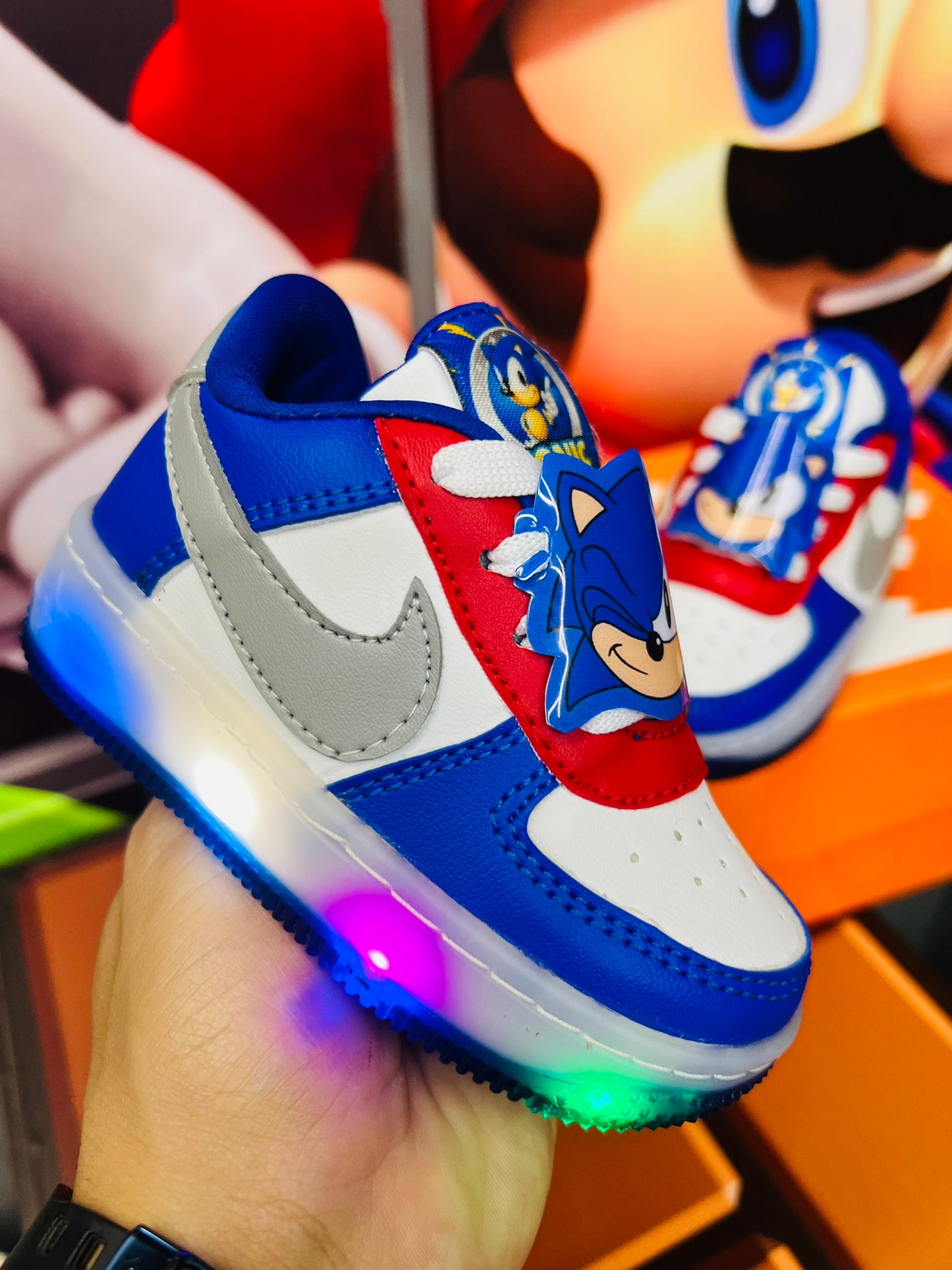 Nik dunk luces(sonic,paw patrol,spiderman)