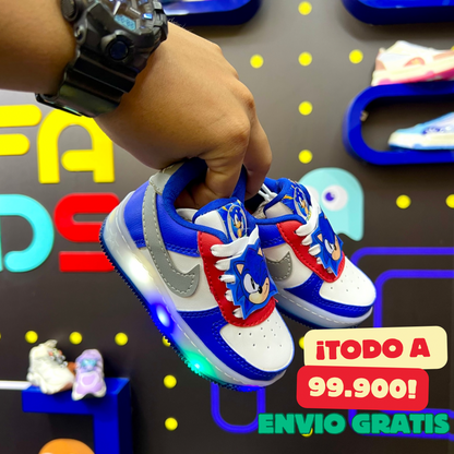 Nik dunk luces(sonic,paw patrol,spiderman)
